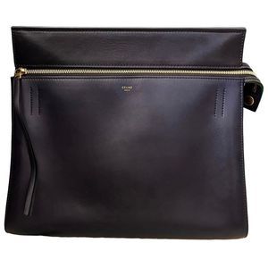 CELINE The Edge Bag - Medium (Largest) Black Calfskin with Gold Hardware